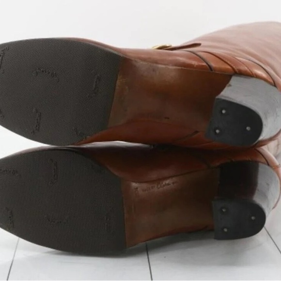 Yves Saint Laurent Brown Heeled Boots with Smooth Leather and Thick Heel - Picture 4 of 5